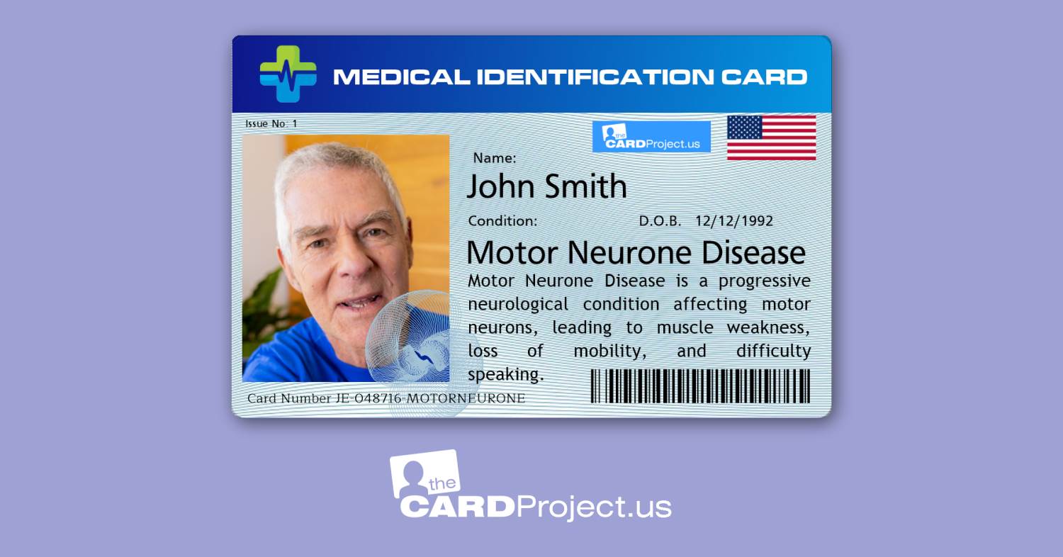 Motor Neurone Disease Premium Medical Card (FRONT)